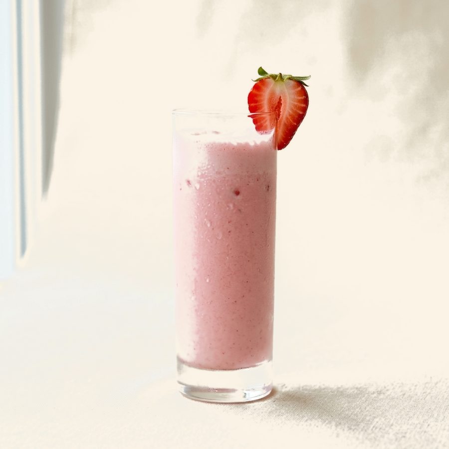 Rose lassi with petals