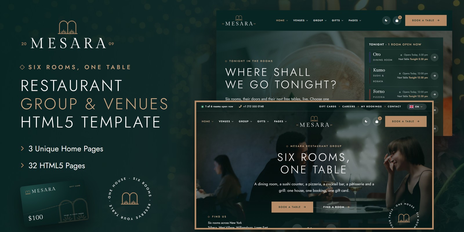 Mesara template home pages