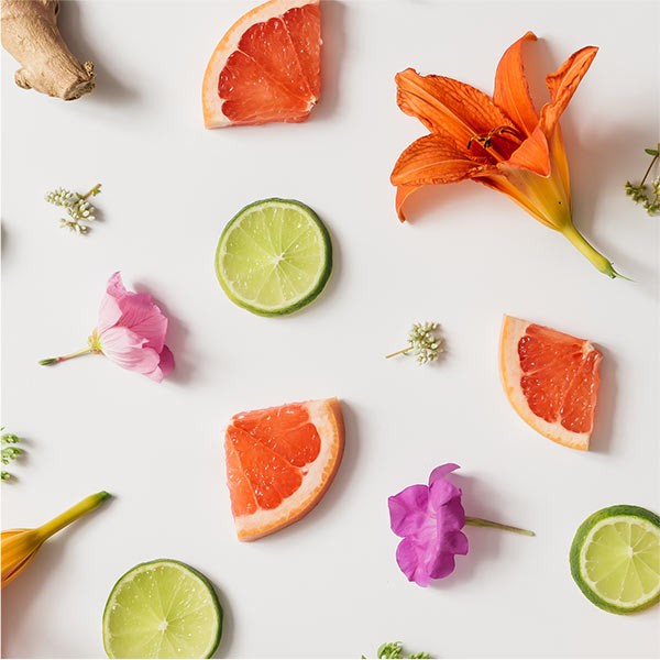 Citrus and herbs laid out for the day's dressings