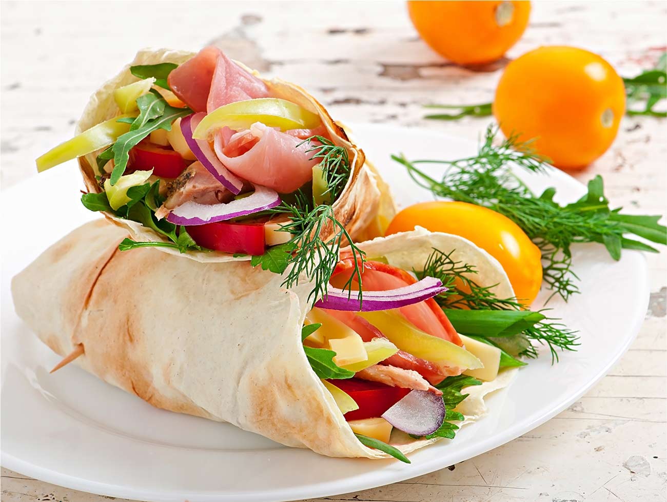 Rainbow Veggie Wrap