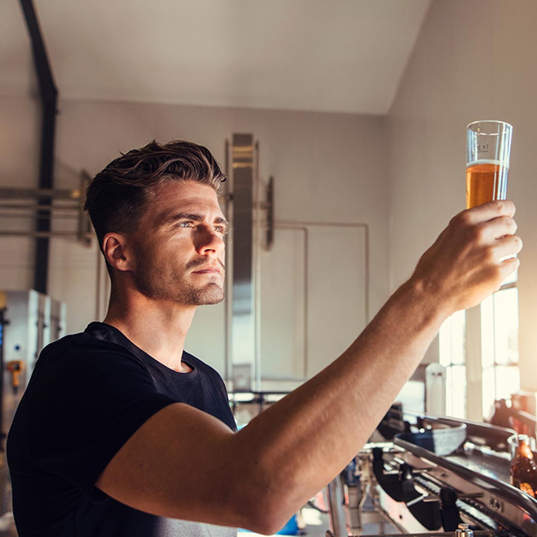 A pint held up to the window