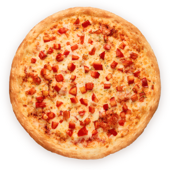 Margherita pizza from above