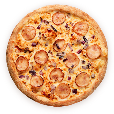 Salami Rossa pizza from above