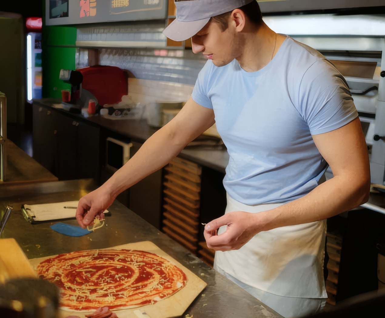 Marco Bellini at the counter