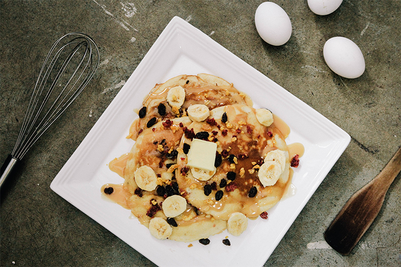 Banana Pecan Pancakes