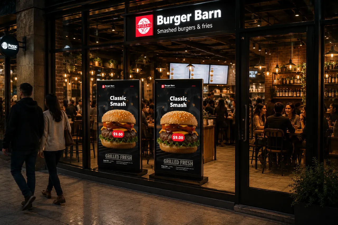 Street-facing digital signage