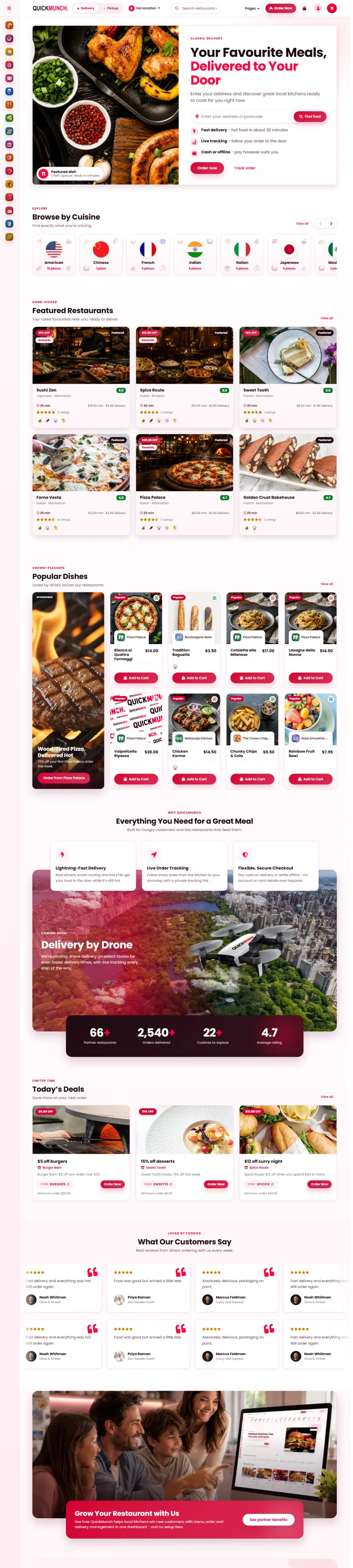 Classic homepage layout