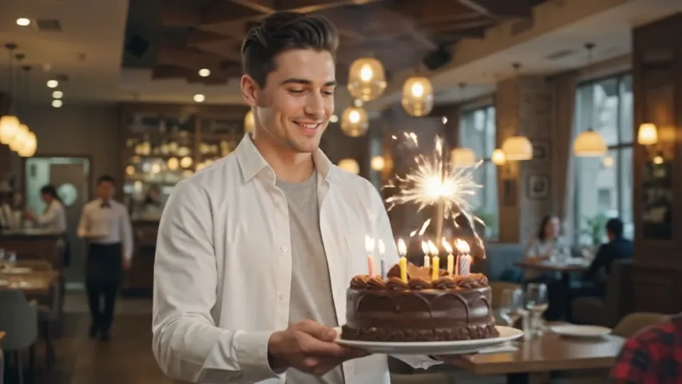 A guest’s video of a birthday cake