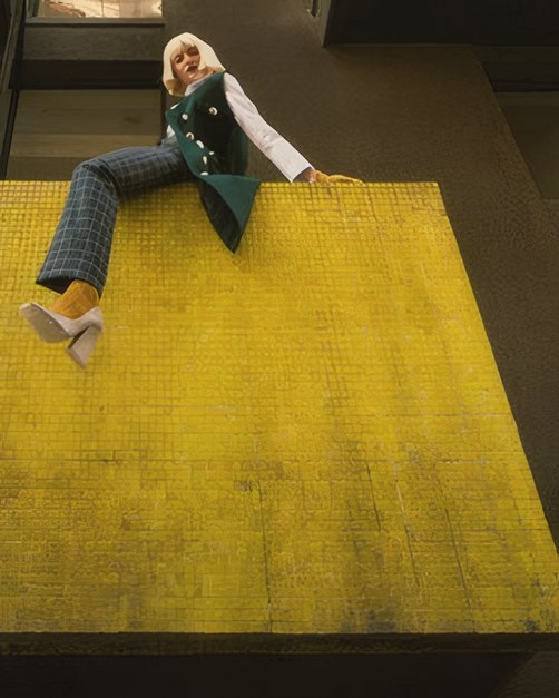 Checked Wool Flares