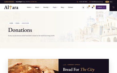 Altara Donations page