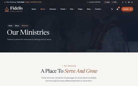 Fidelis Ministries page