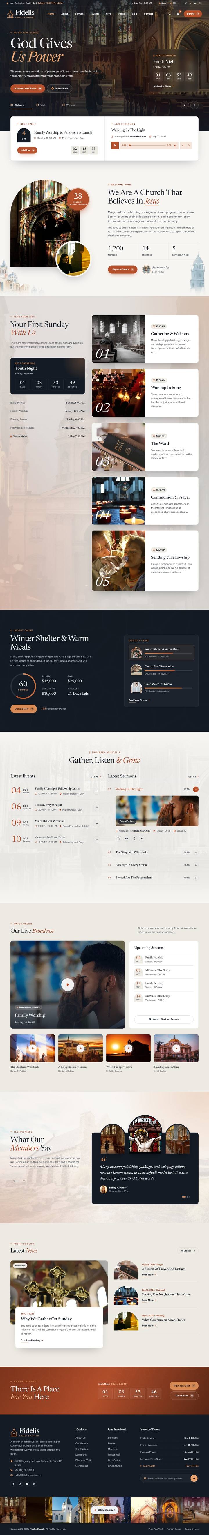 Fidelis home page, full length