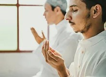 A man in prayer