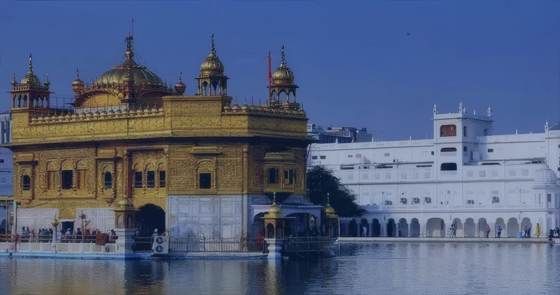 The Golden Temple across the sarovar