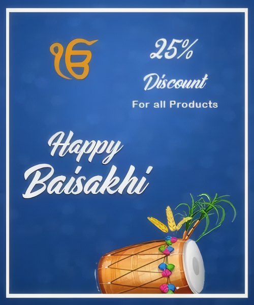Happy Baisakhi, twenty-five percent off all products
