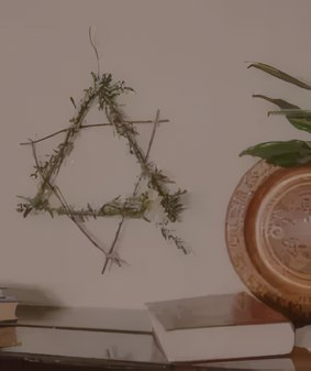 A Star of David in branches