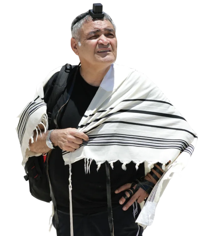 Congregant in a tallit
