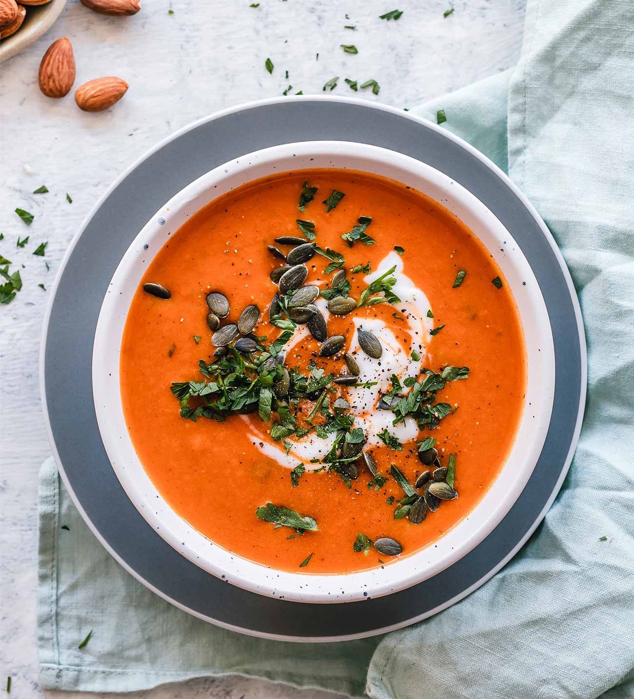 Roasted Tomato Soup With Basil