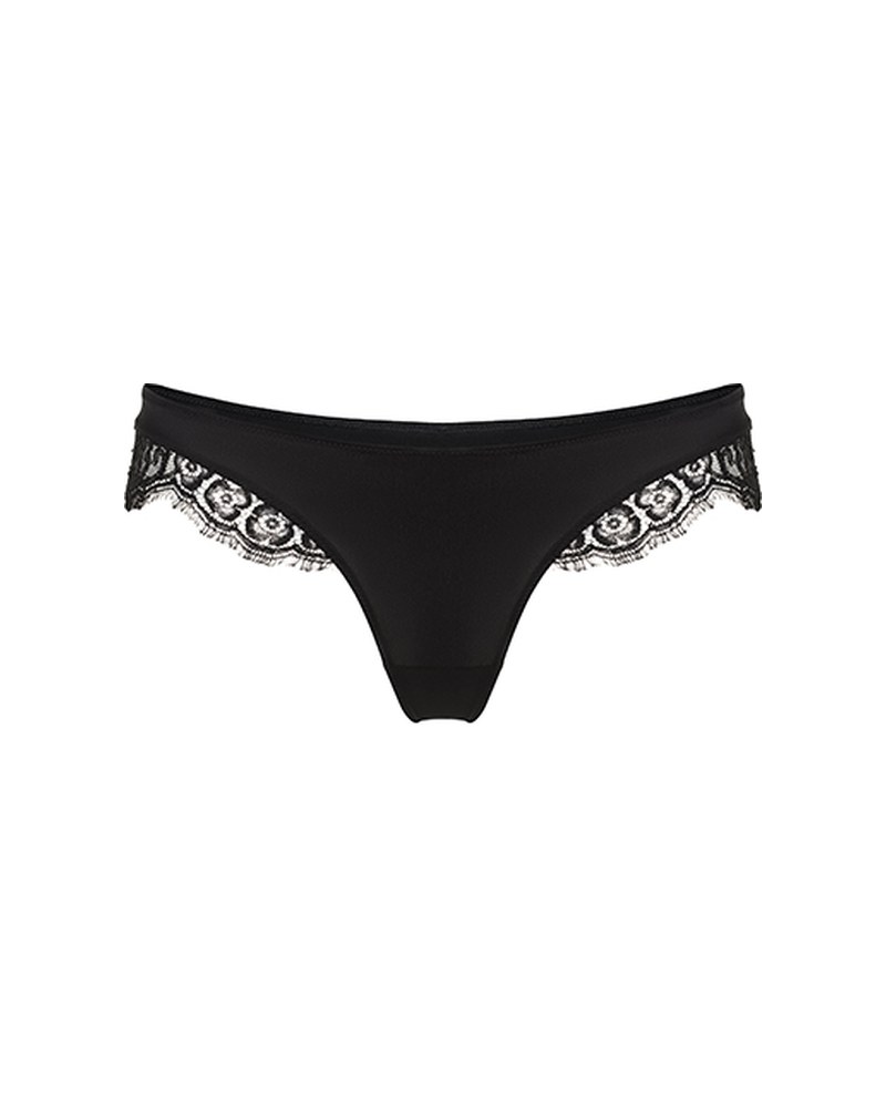 Noir Lace Thong in Black