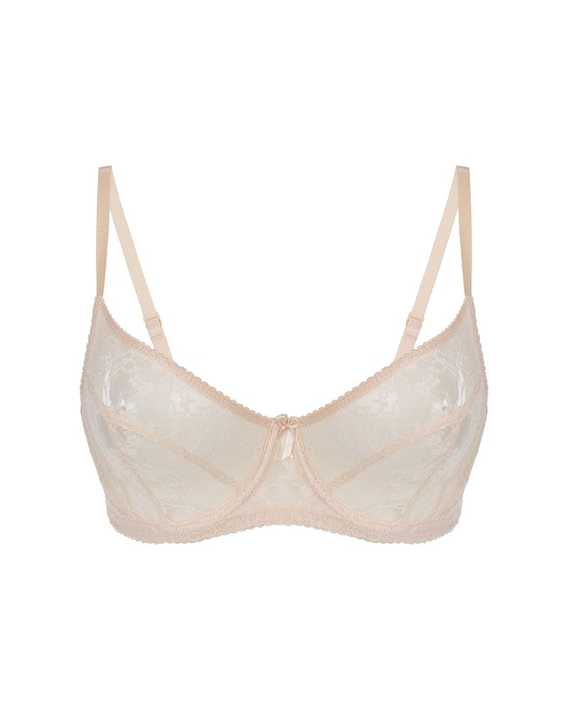 Nora Cotton Balconette in Cream