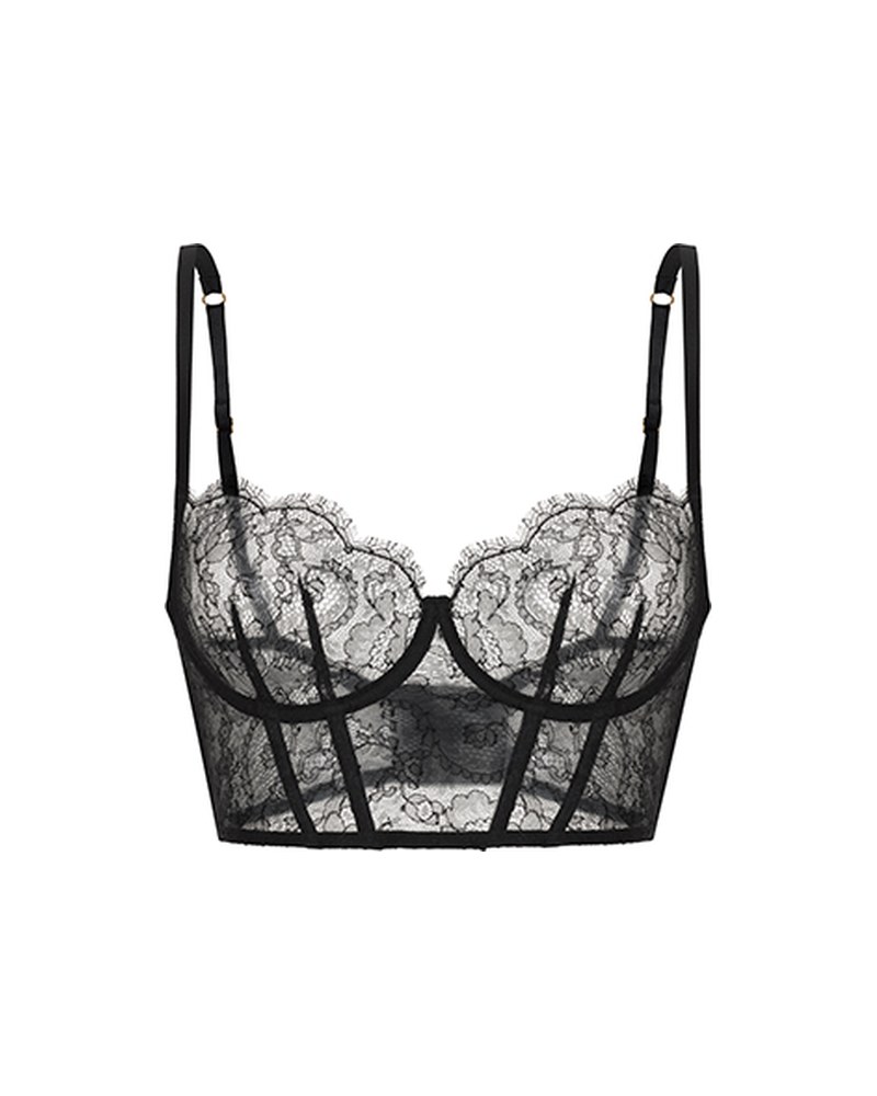 Sable Longline Lace Bra