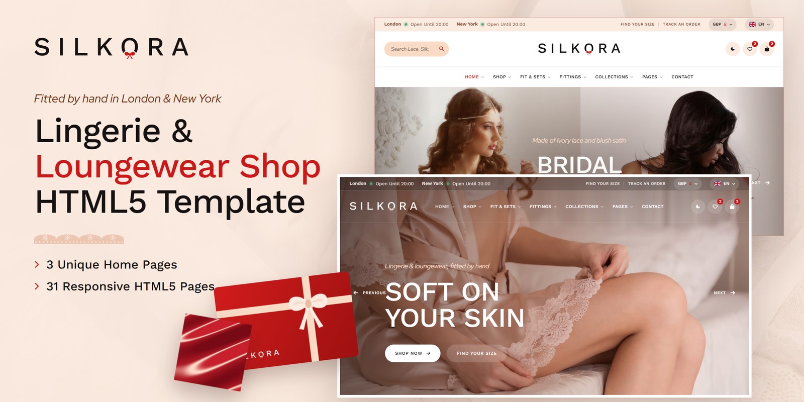 Silkora template home pages