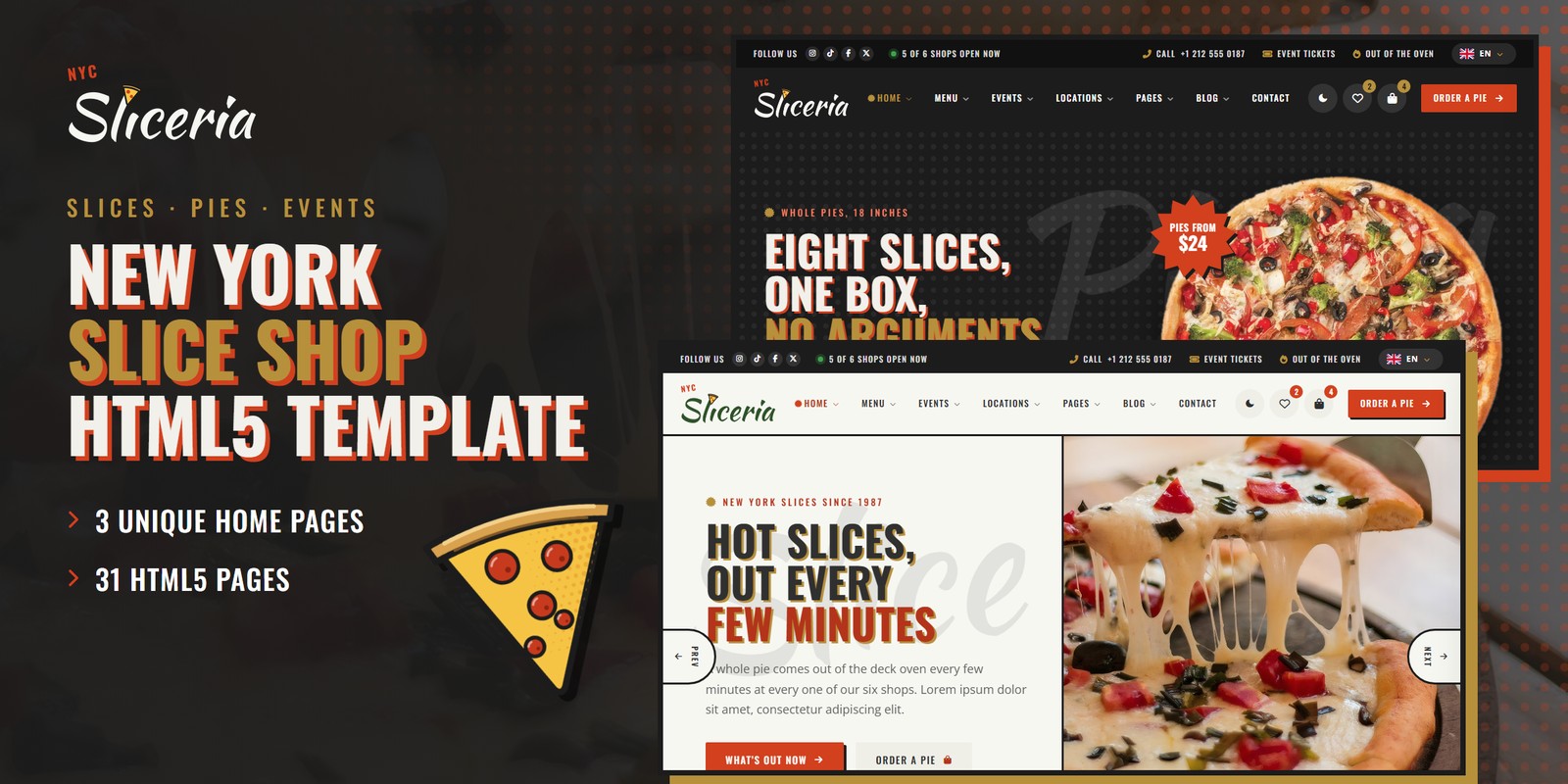 Sliceria template home pages