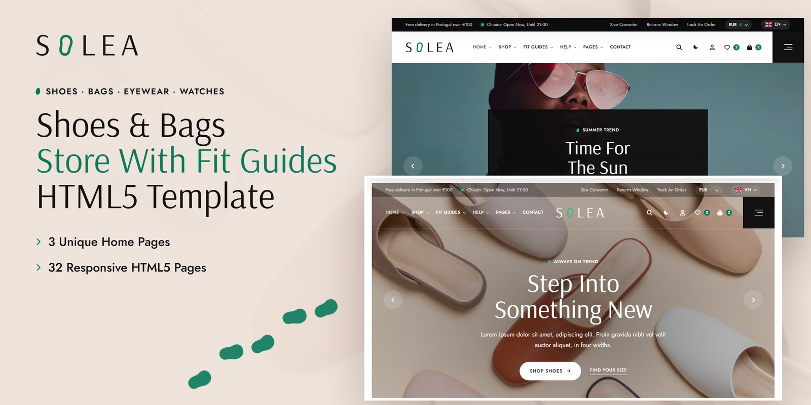Solea template home pages