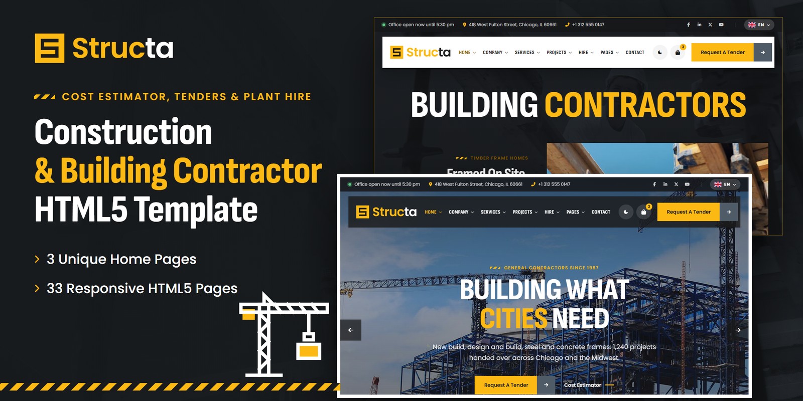 Structa template home pages