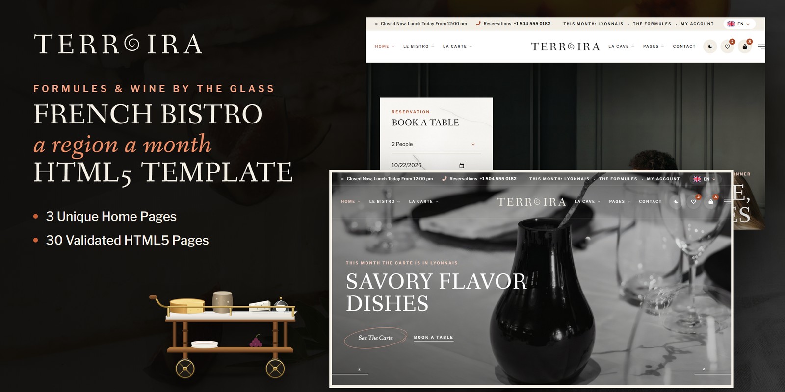 Terroira template home pages