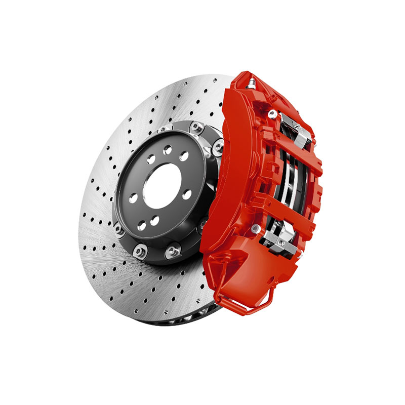Drilled Brake Disc & Caliper, Front Axle