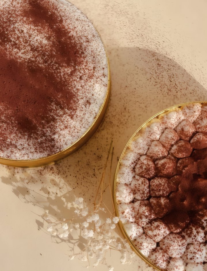 Cocoa-dusted tiramisu cups