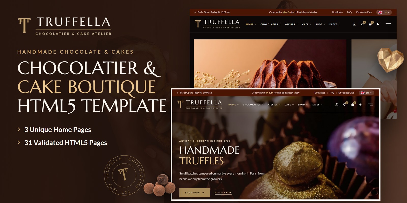 Truffella template home pages