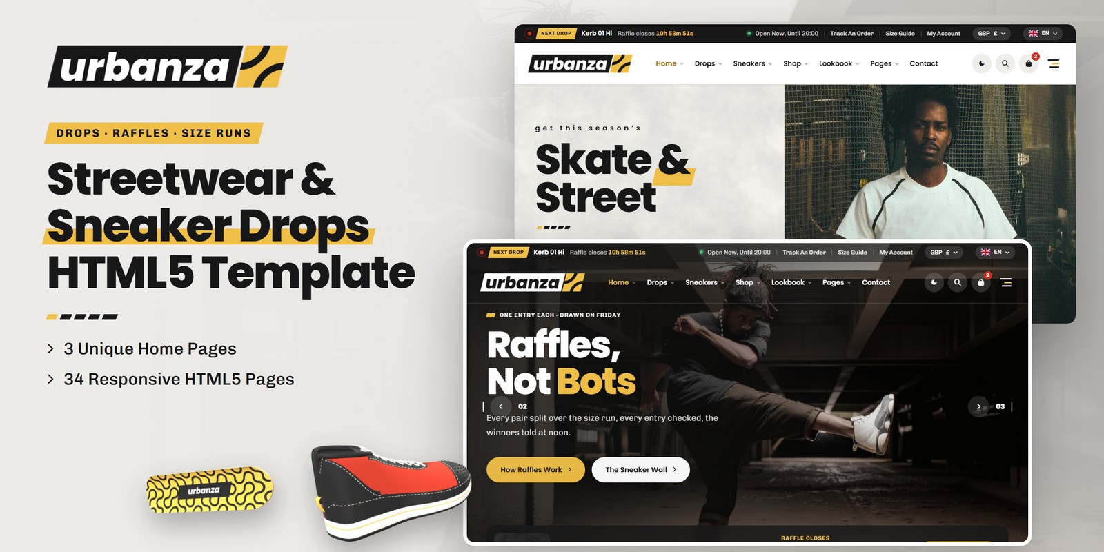Urbanza template home pages