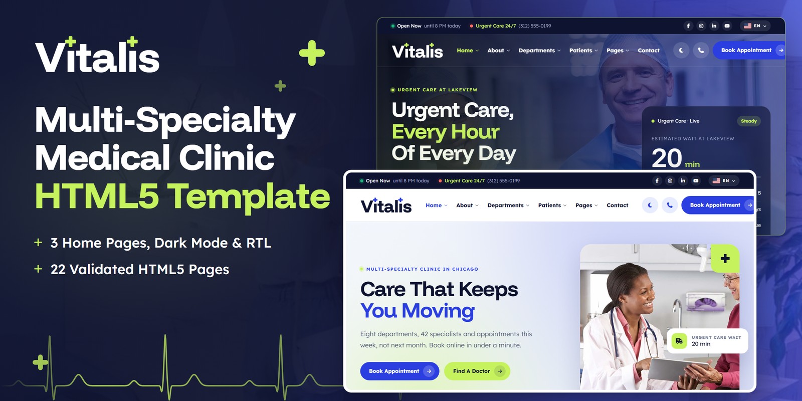 Vitalis template home pages