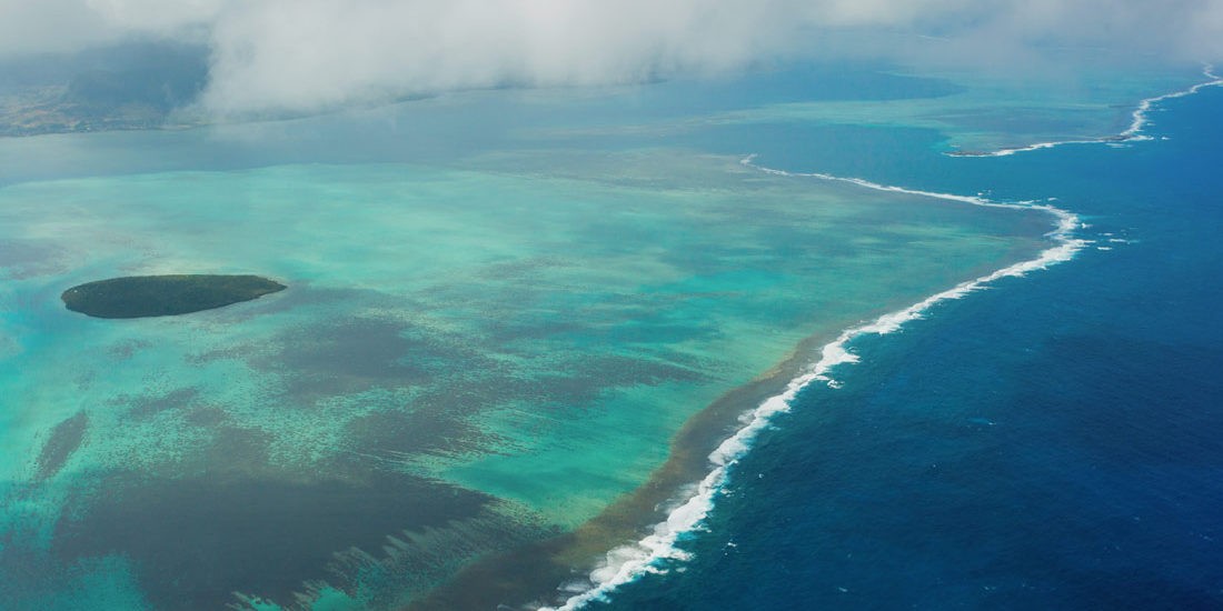 A barrier reef from the air