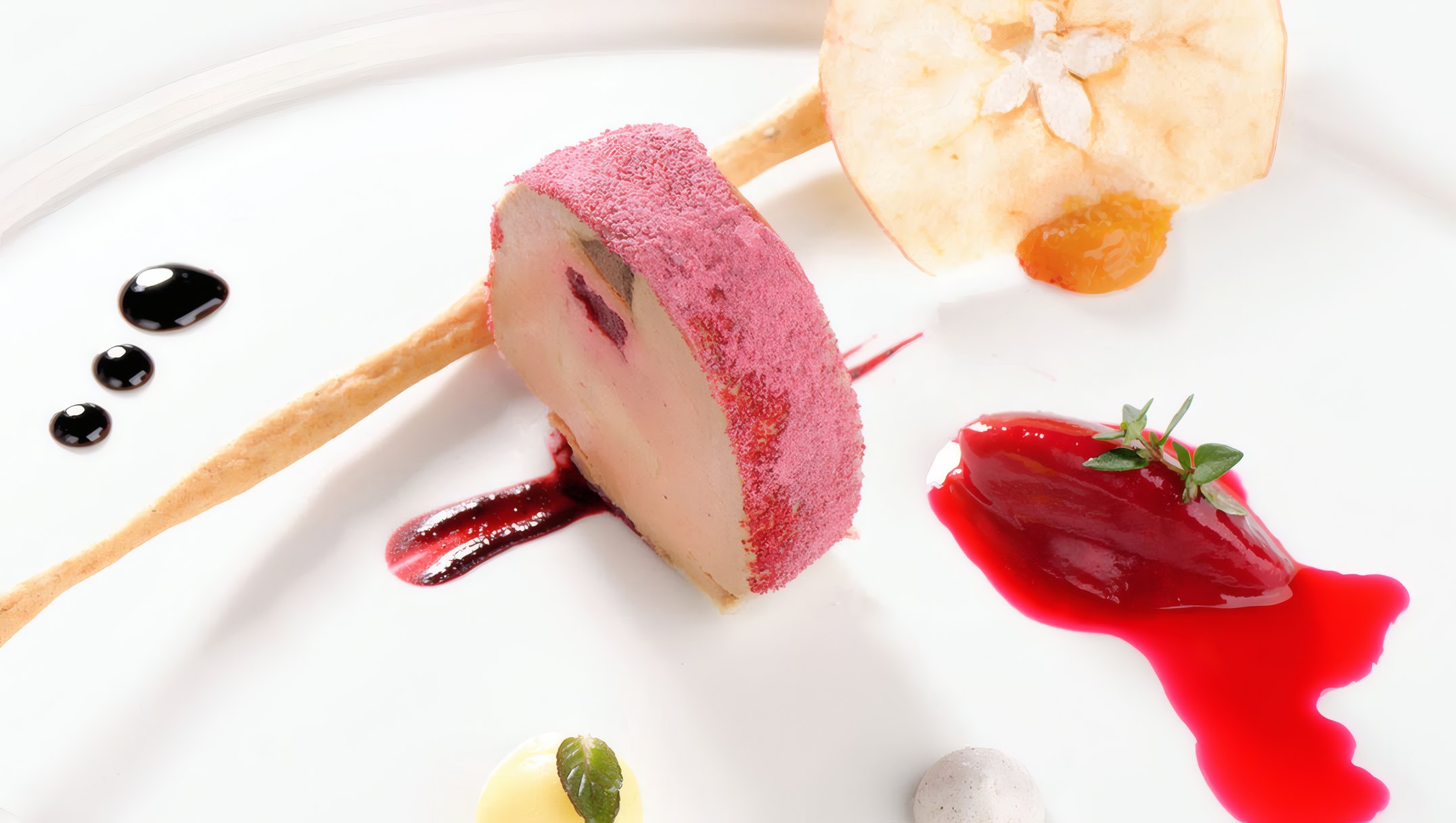 Duck Liver, Beetroot, Rhubarb
