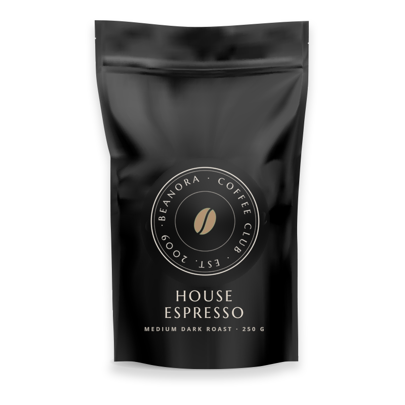 House Espresso in its black bag