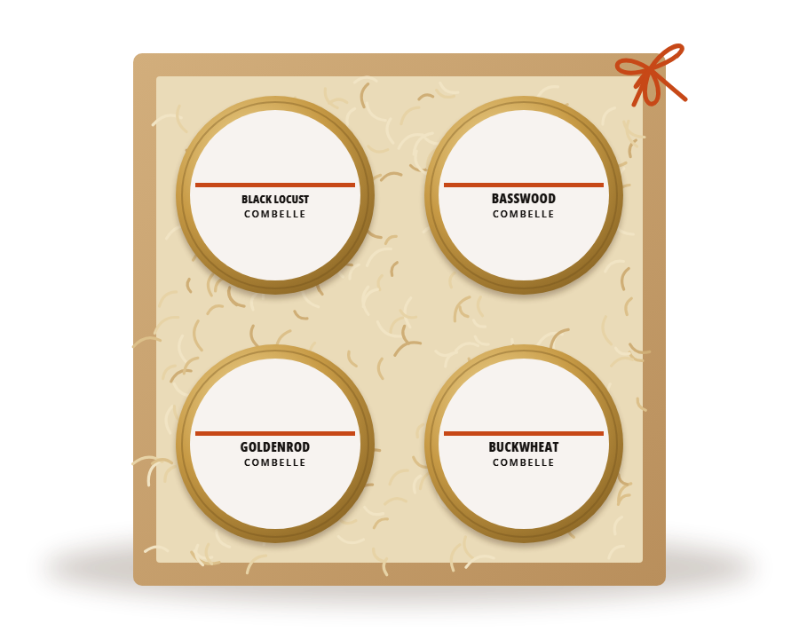 The Quartet gift box seen from above