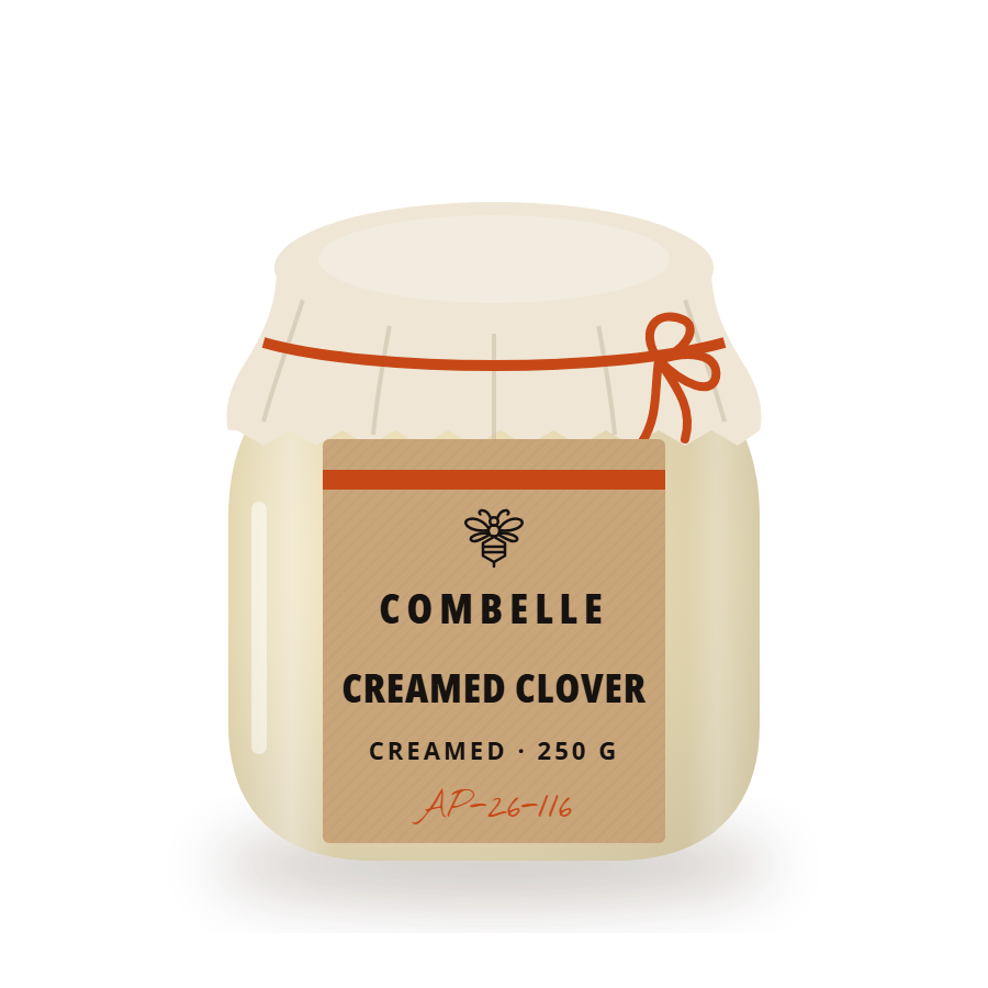 Creamed Clover Honey, 125 g jar