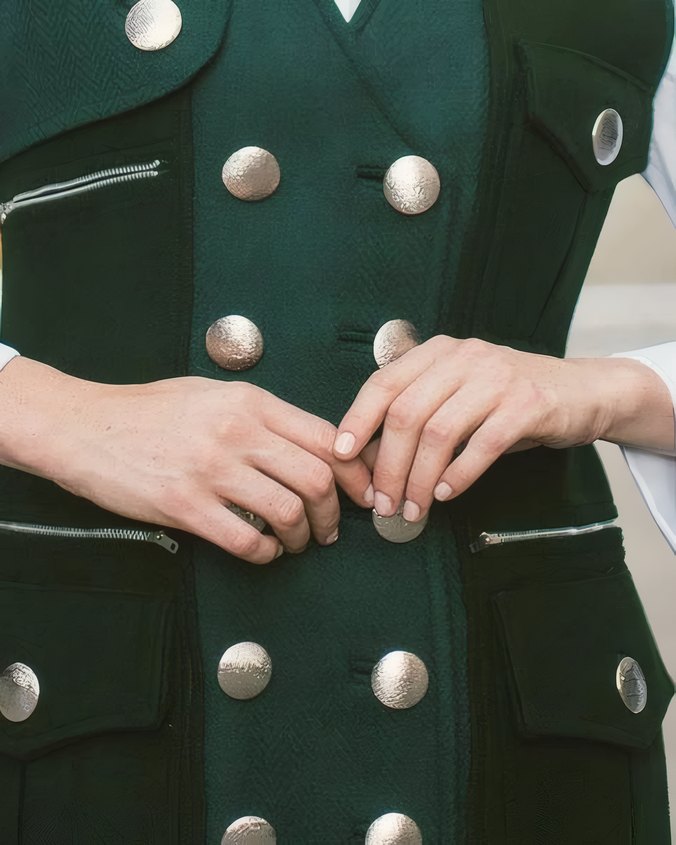 Green Military Waistcoat