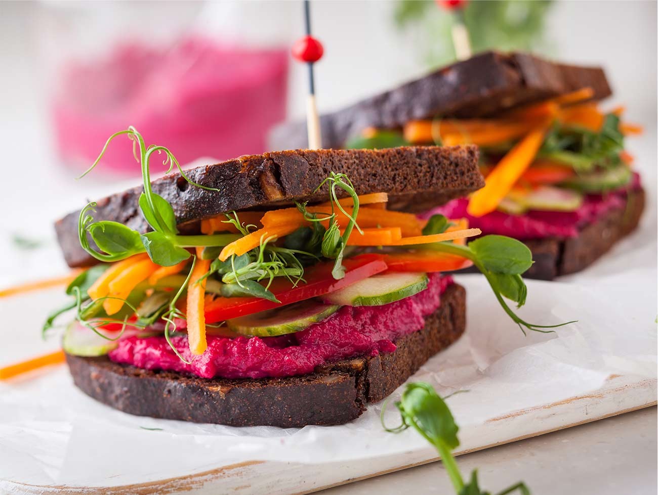 Beet Hummus Rye