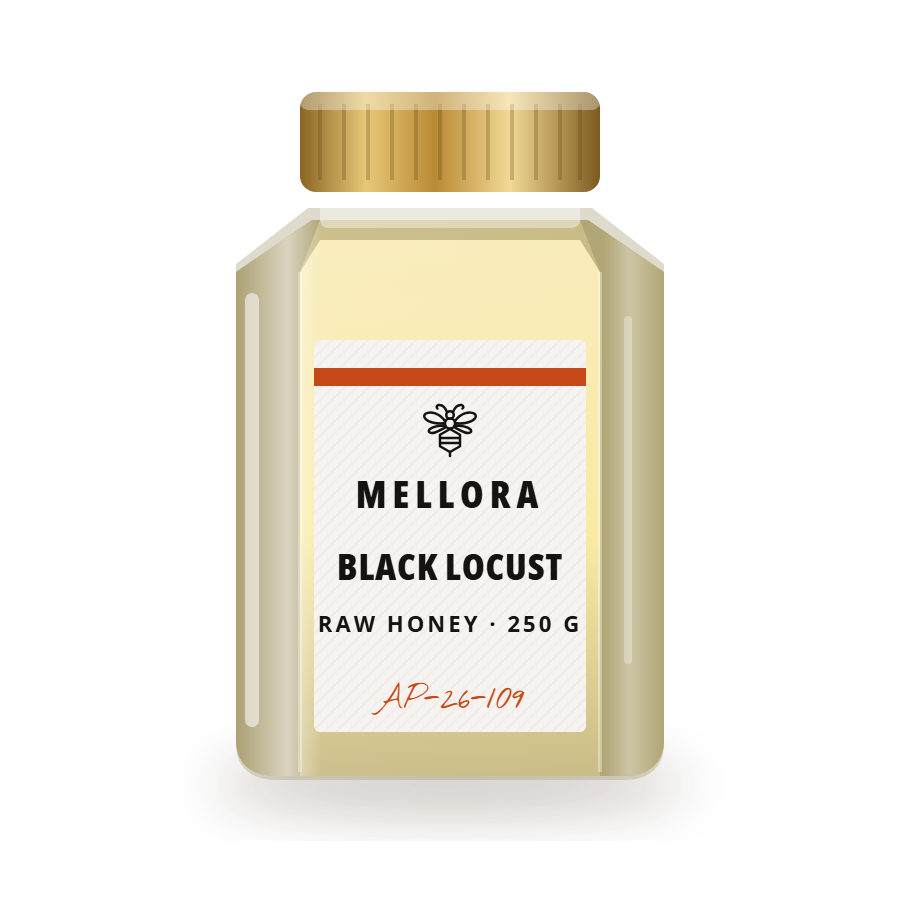 A jar of Black Locust Honey