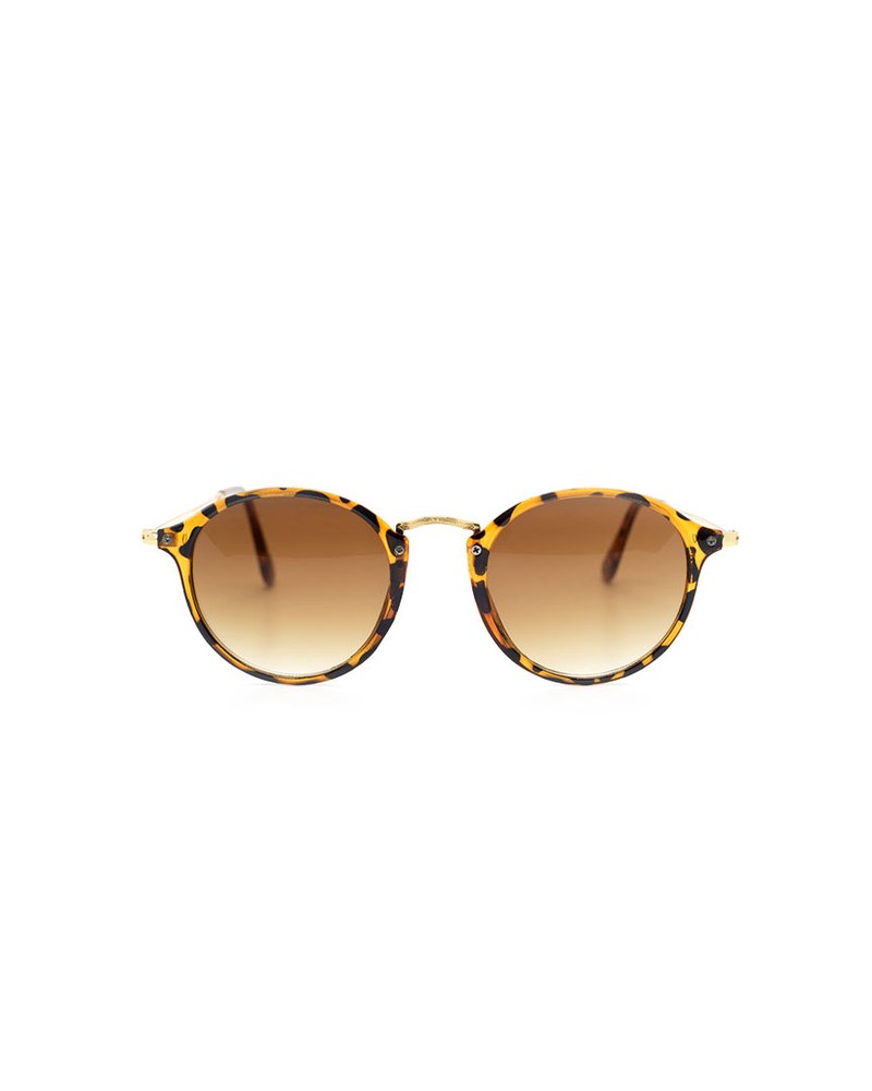 Tortoiseshell panto sunglasses