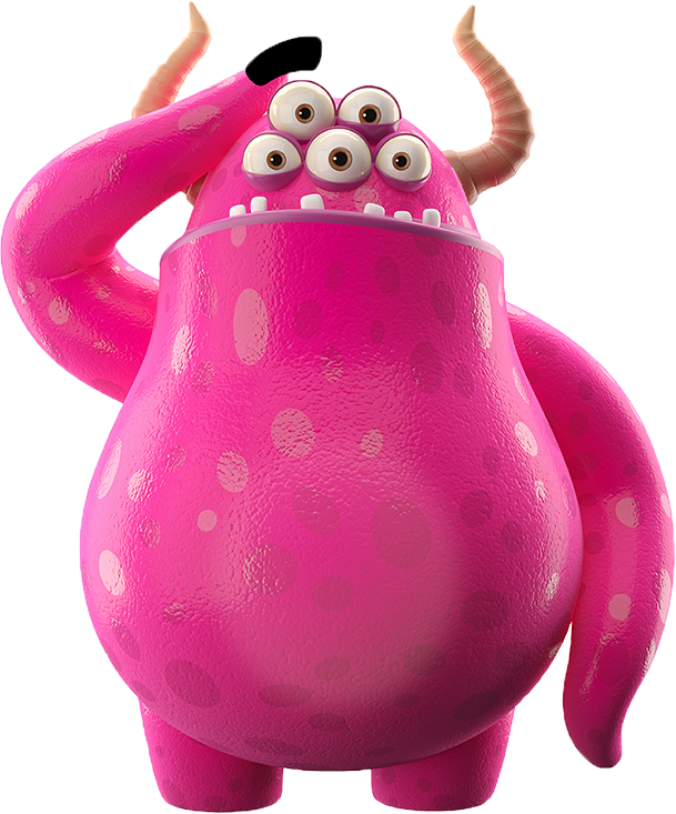 Hubble, the blob from Blob Brigade, sculpted in 3D