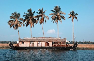 A houseboat on the Kerala backwaters