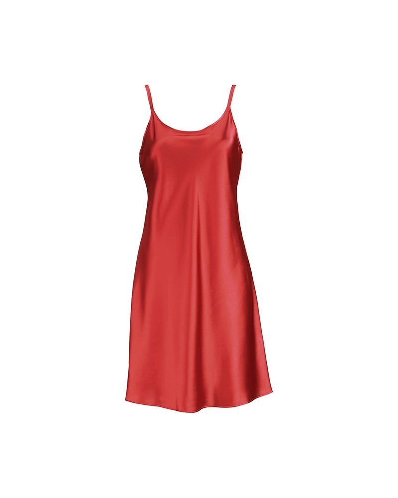 Margaux Silk Chemise in Cherry