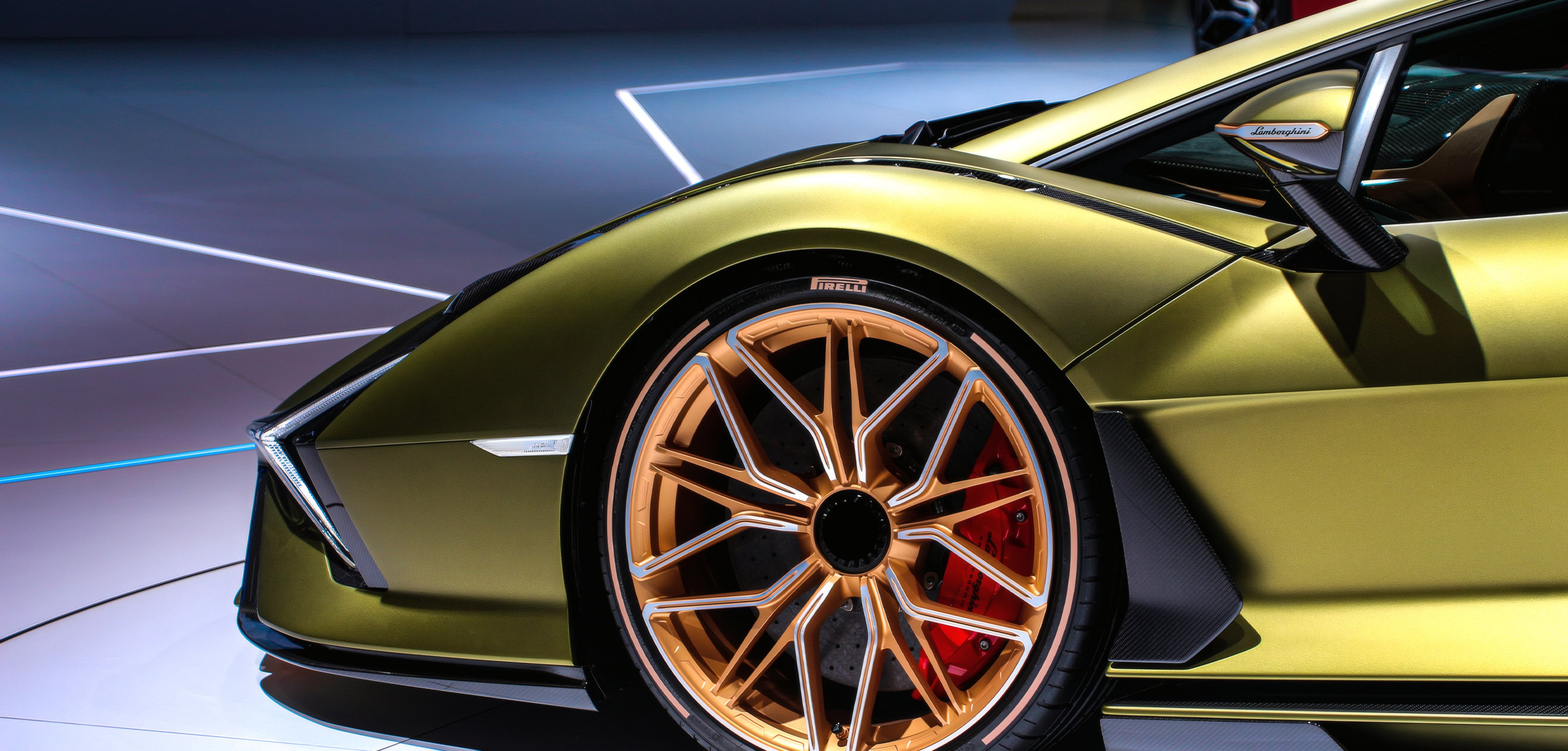 A bronze alloy wheel up close