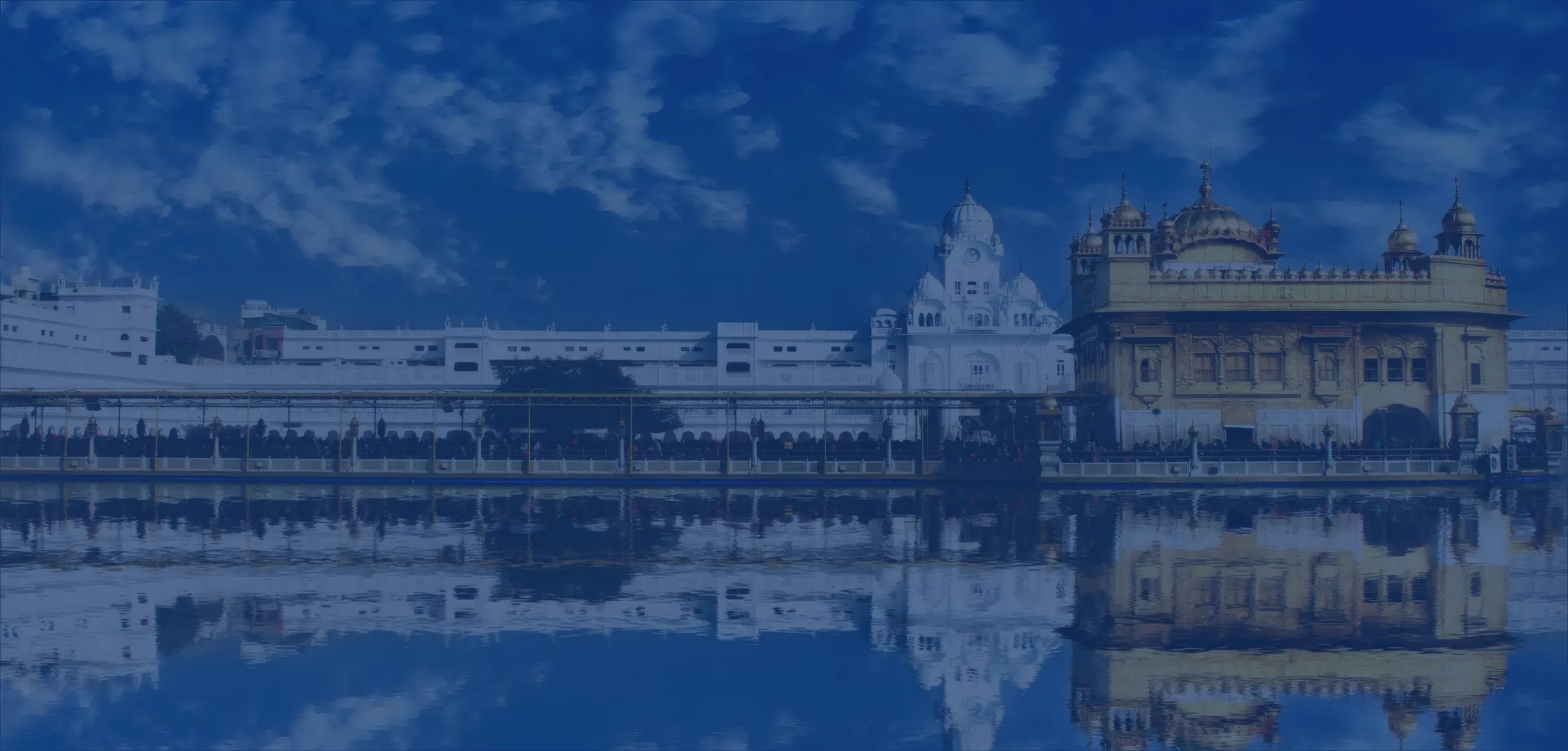 The Golden Temple across the sarovar at blue hour