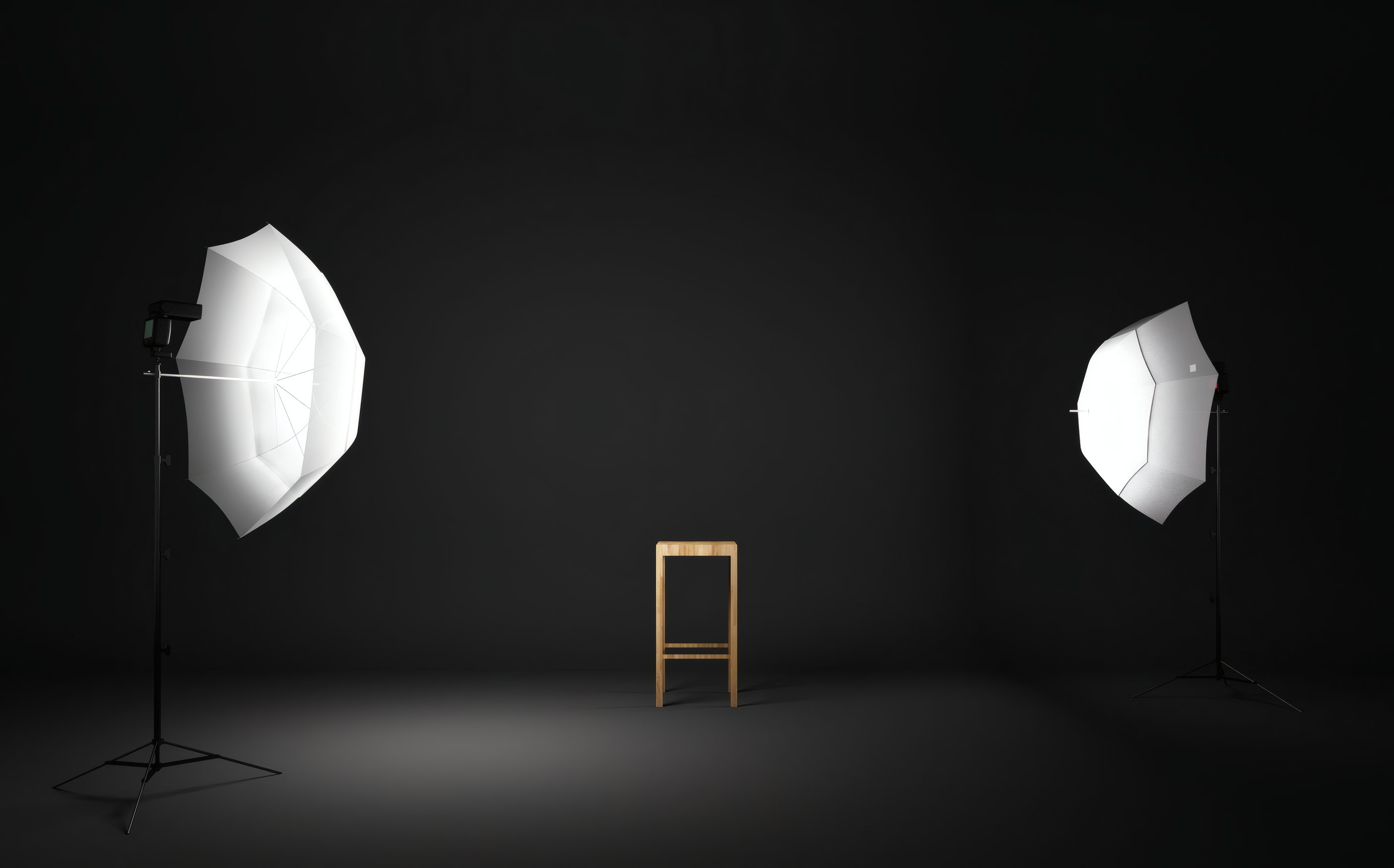 Two lights set in the black box